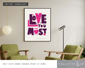 Love You the Most Wall Art 15