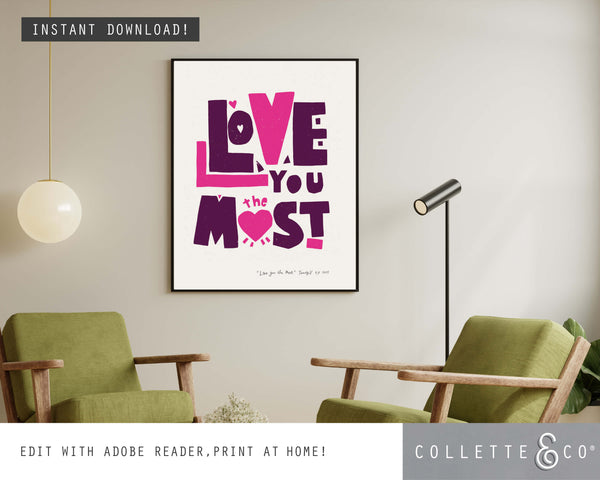 Love You the Most Wall Art 15