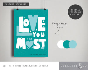 Love You the Most Wall Art 16