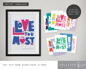Love You the Most Wall Art 19