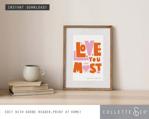 Love You the Most Wall Art 20
