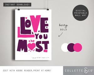 Love You the Most Wall Art 21