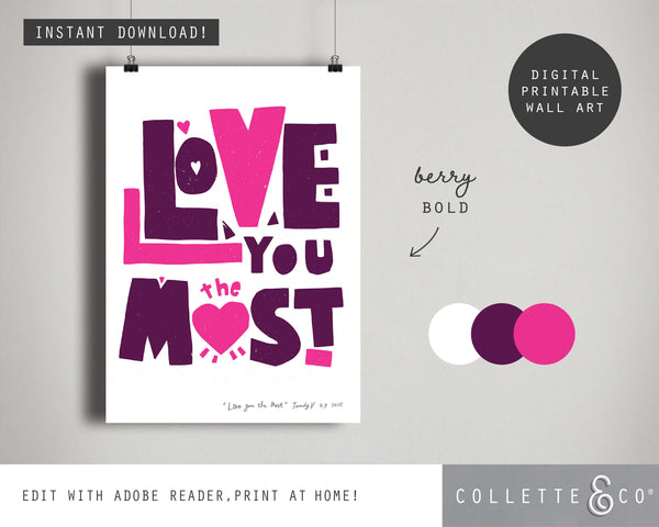 Love You the Most Wall Art 21
