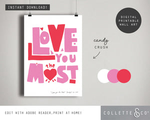 Love You the Most Wall Art 22