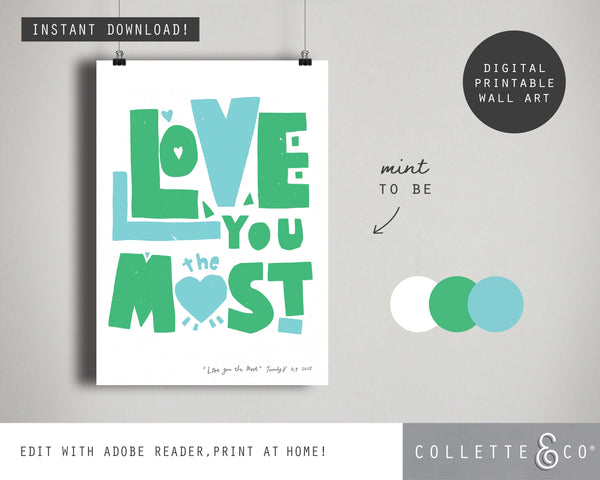 Love You the Most Wall Art 23