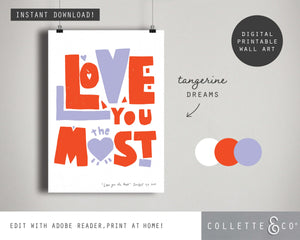 Love You the Most Wall Art 24