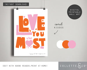 Love You the Most Wall Art 25