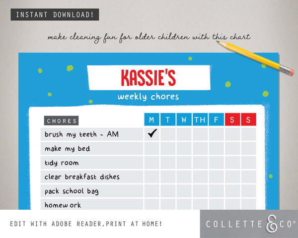 Monster Kids Chore Chart 04