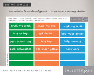 Monster Kids Chore Chart 06