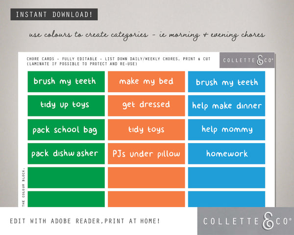 Monster Kids Chore Chart 06