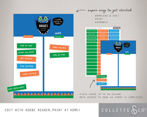 Monster Kids Chore Chart 08
