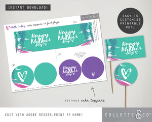 Mother's Day Printable Food Flags 02