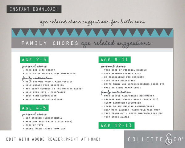Pamper Kids Chore Chart Planner 03