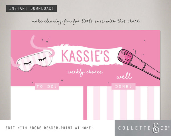 Pamper Kids Chore Chart Planner 05