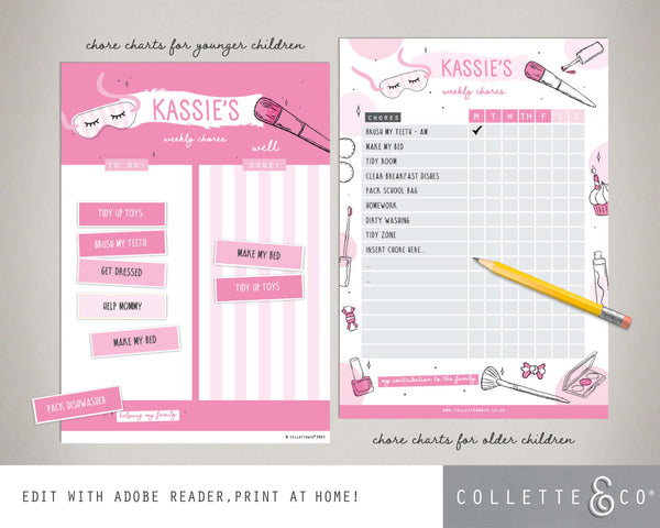 Pamper Kids Chore Chart Planner 06