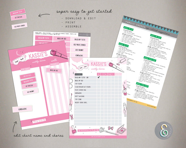 Pamper Kids Chore Chart Planner 07