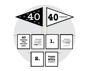Printable 40th Birthday Bunting