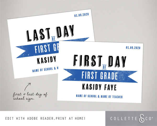 Printable Back to School Sign Pack 03