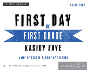 Printable Back to School Sign Pack 08