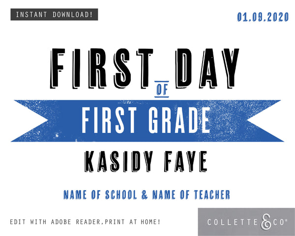 Printable Back to School Sign Pack 08