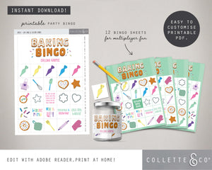 Printable Baking Bingo