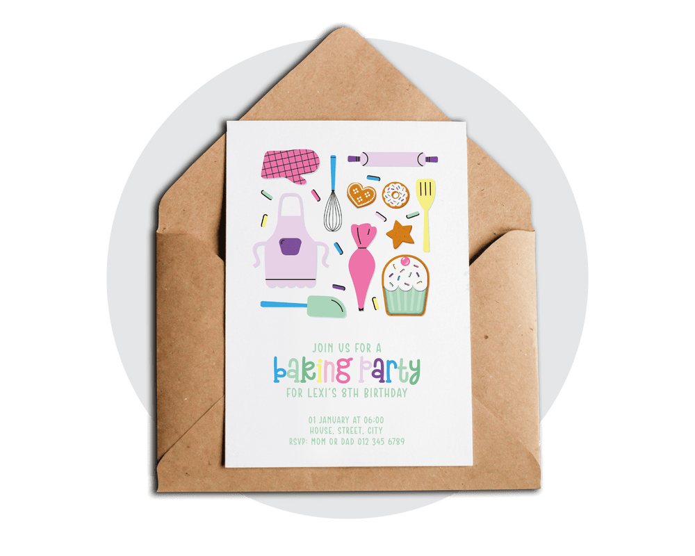 Printable Baking Invitation