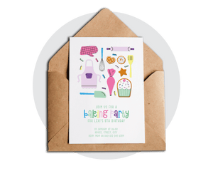 Printable Baking Invitation