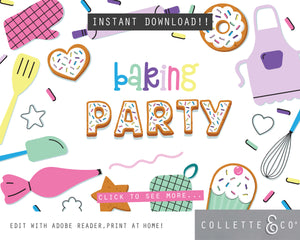 Printable Baking Party Cover Page