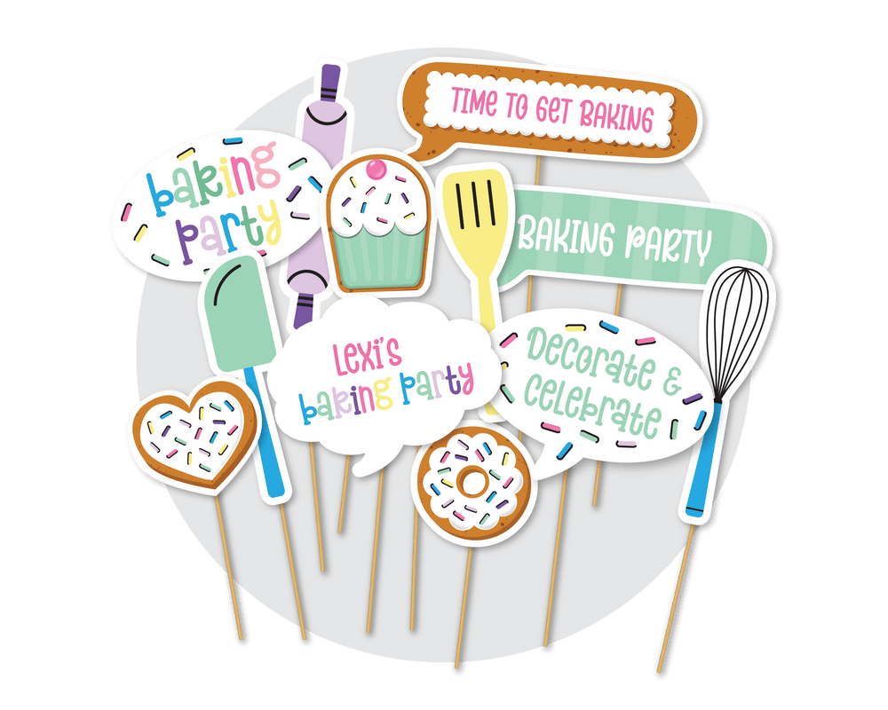 Printable Baking Photo Booth Props