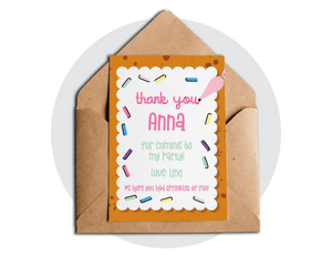 Printable Baking Thank You Card