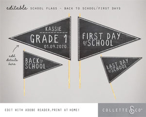 Printable Chalkboard Back to School Sign Pack 02