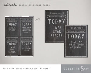 Printable Chalkboard Back to School Sign Pack 03