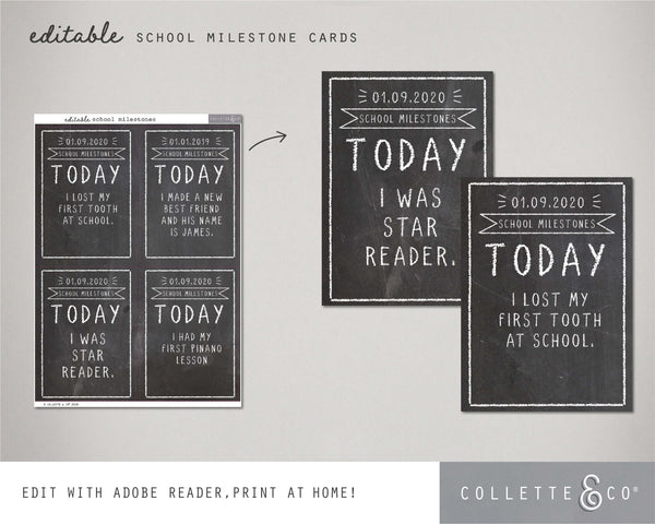 Printable Chalkboard Back to School Sign Pack 03