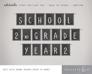 Printable Chalkboard Back to School Sign Pack 05