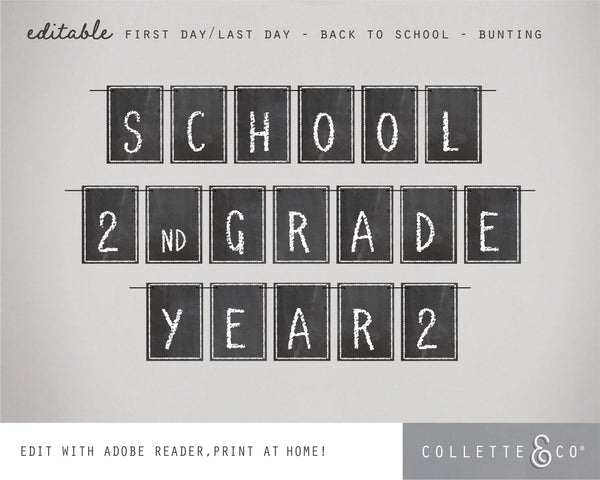 Printable Chalkboard Back to School Sign Pack 05