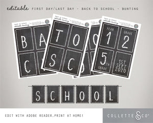 Printable Chalkboard Back to School Sign Pack 09