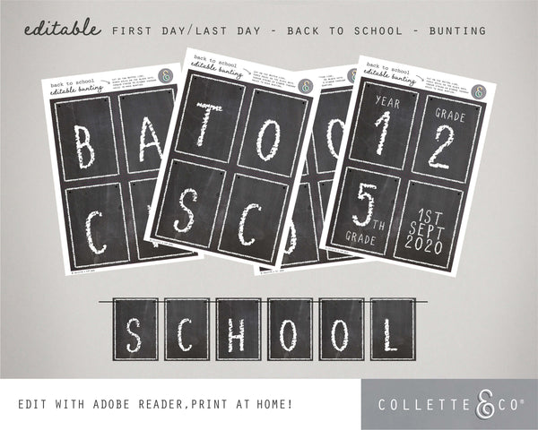 Printable Chalkboard Back to School Sign Pack 09