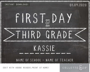 Printable Chalkboard Back to School Sign Pack 11