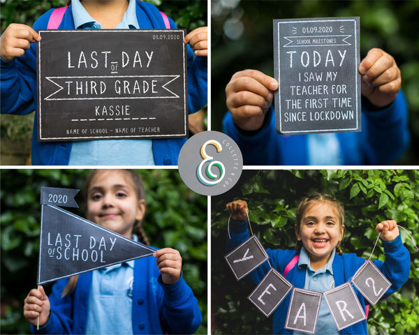 Printable Chalkboard Back to School Sign Pack 12