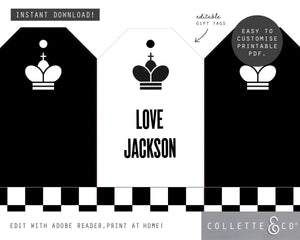 Printable Chess Gift Tag