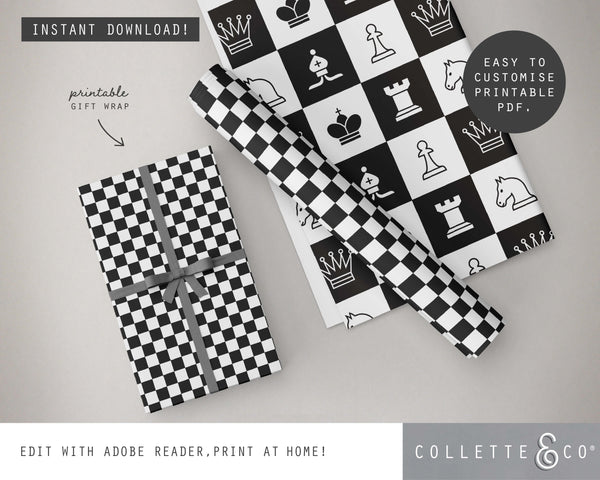 Printable Chess Wrapping Paper