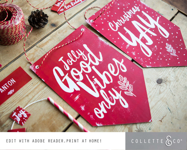 Printable Christmas Banner Flags 03