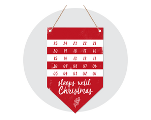 Printable Christmas Countdown Flag