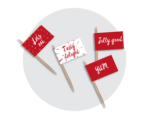 Printable Christmas Food Flags