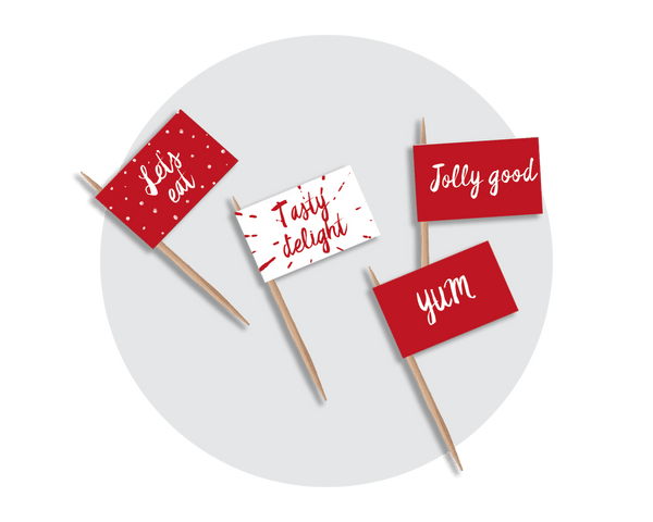 Printable Christmas Food Flags