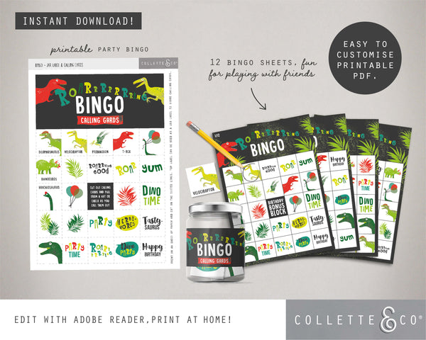 Printable Dinosaur Bingo