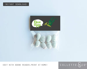 Printable Dinosaur Eggs Favour Labels 02