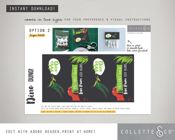 Printable Dinosaur Eggs Favour Labels 03