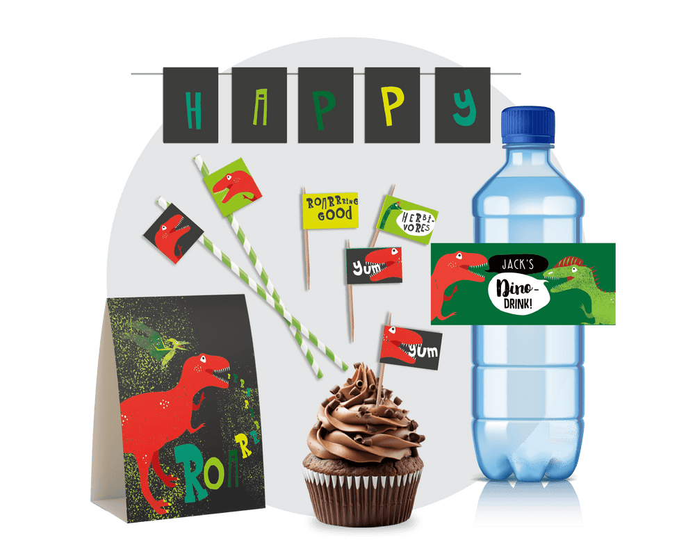 Printable Dinosaur Food Decor