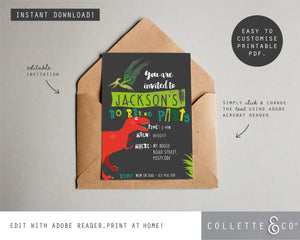 Printable Dinosaur Invitation